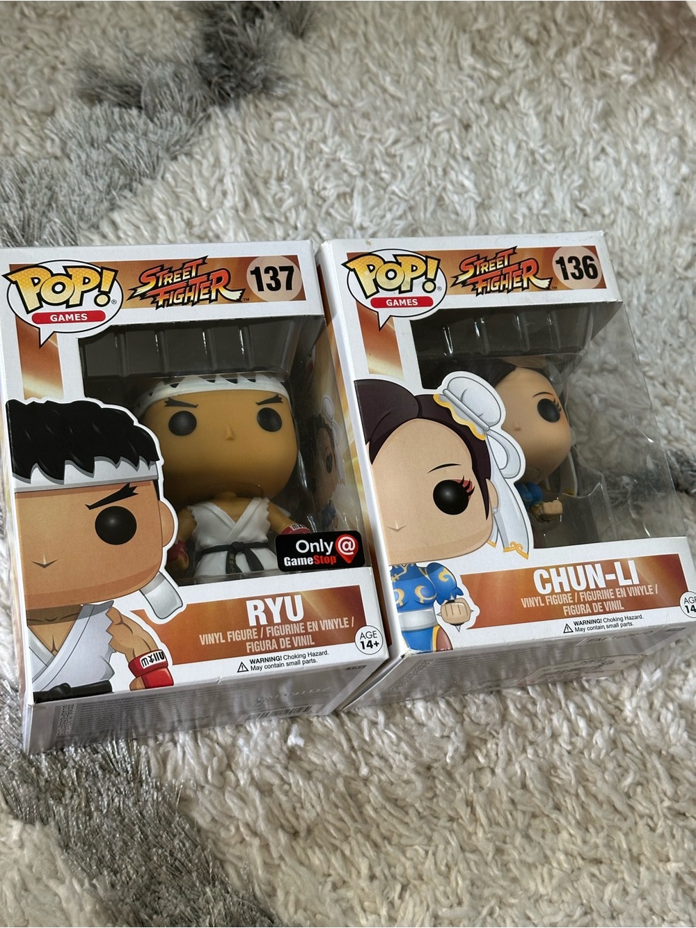 Funko Pop! Games Street Fighter Ryu & Chun-Li Duo - White, Blue